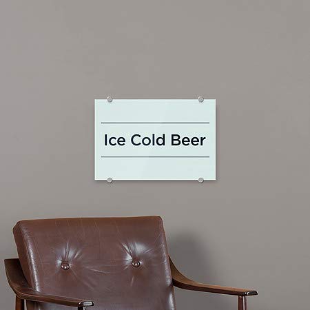 Cgsignlab | בירה קרה -קרח -טלפה בסיסית שלט אקרילי פרימיום | 18 x12